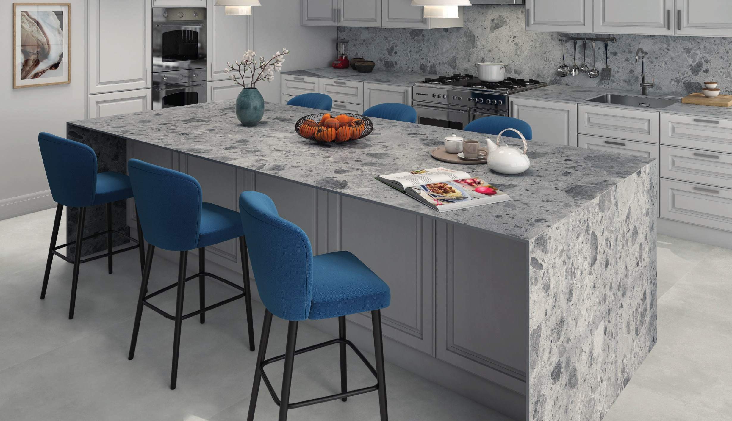Ambiente con Arklam Amsterdam Grey, foto del catálogo de Arklam