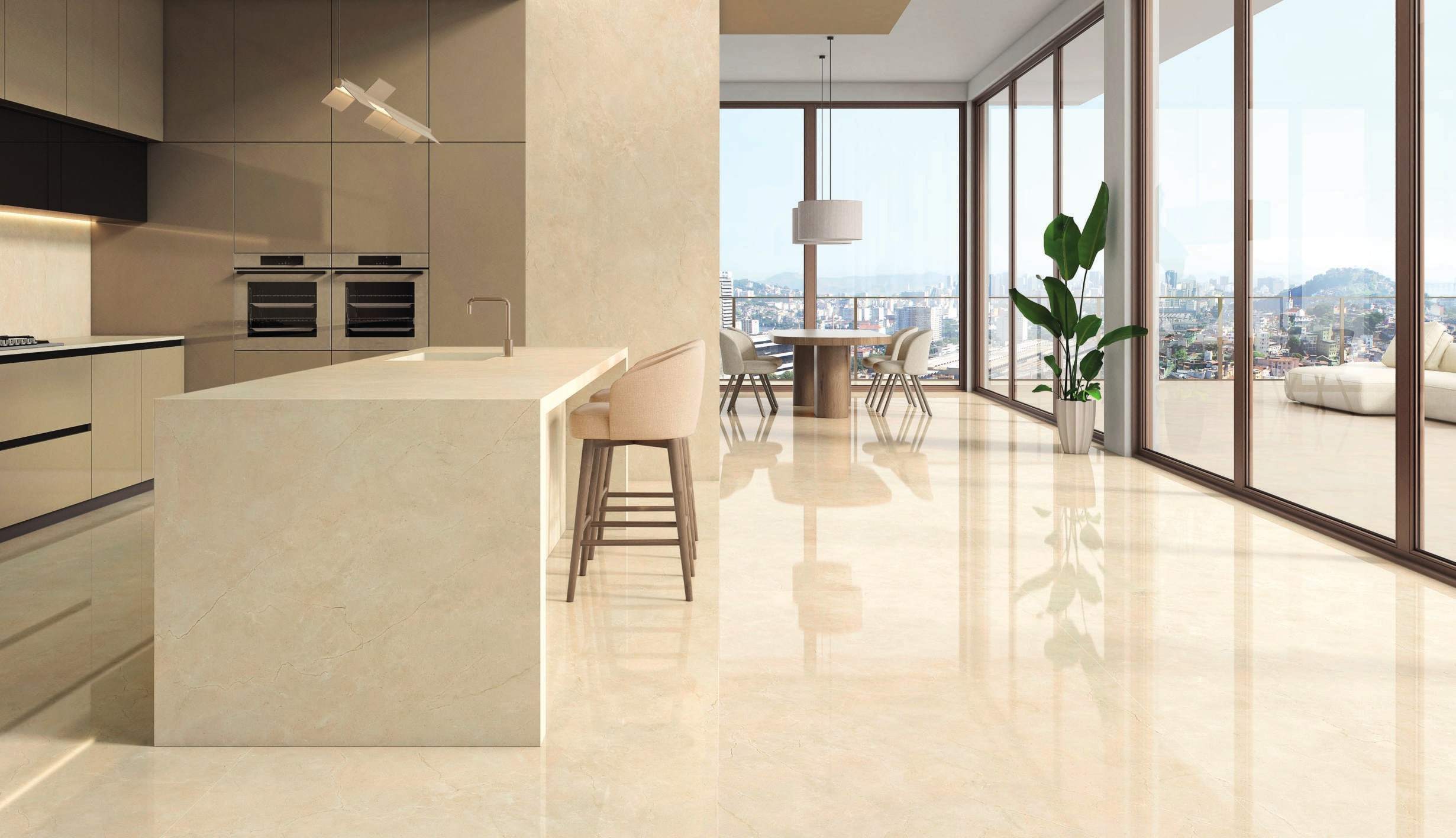 Ambiente con Arklam Marfil Supreme, foto del catálogo de Arklam