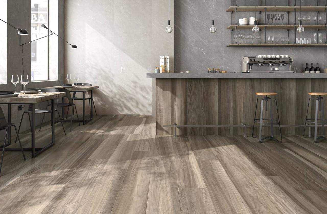 Ambiente con baldosas ITT Lakewood, foto del catálogo de ITT Ceramic