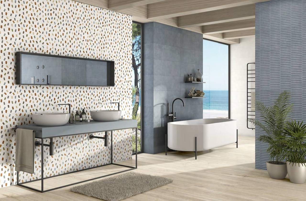 Ambiente con baldosas ITT Essence, foto del catálogo de ITT Ceramic