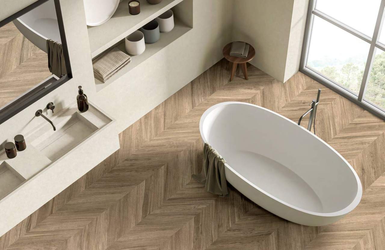 Ambiente con baldosas ITT Alabama, foto del catálogo de ITT Ceramic