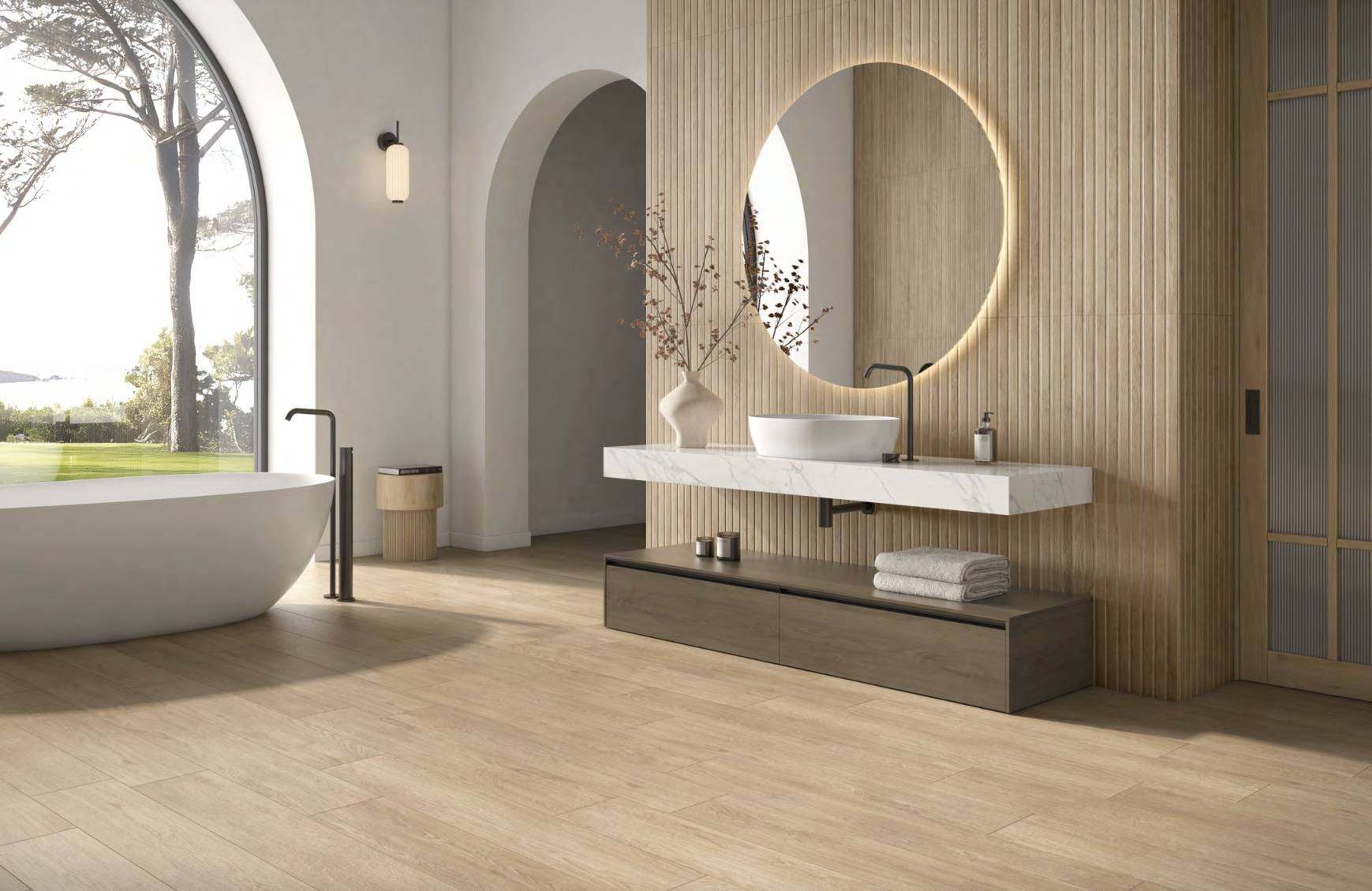 Ambiente con baldosas ITT Mallorca, foto del catálogo de ITT Ceramic