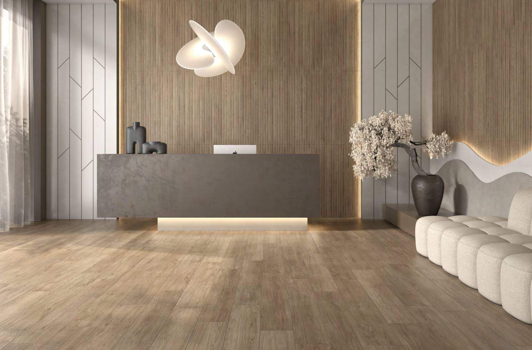 Ambiente con ITT Mallorca, foto del catálogo de ITT Ceramic