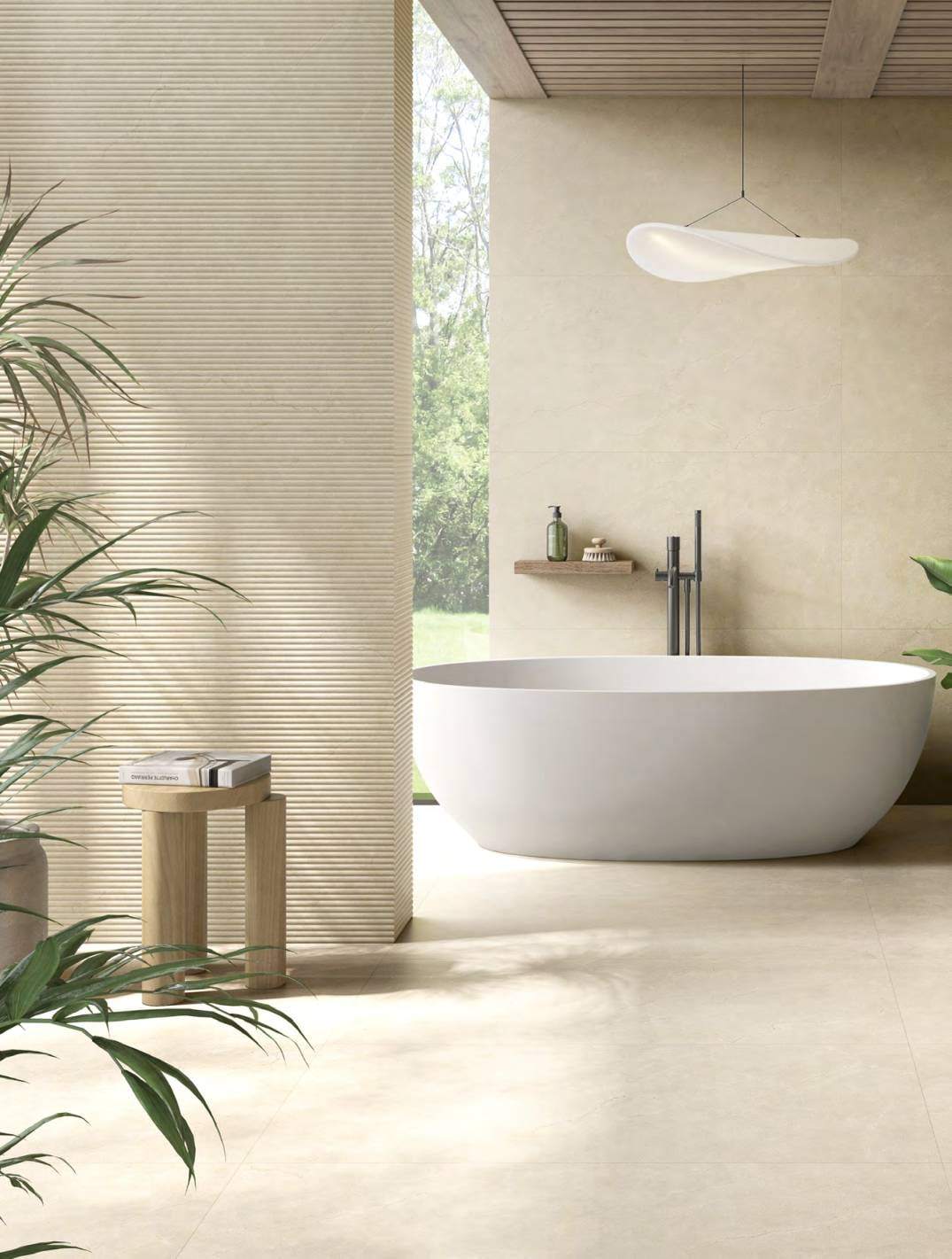 Ambiente con ITT Marfil Supreme, foto del catálogo de ITT Ceramic