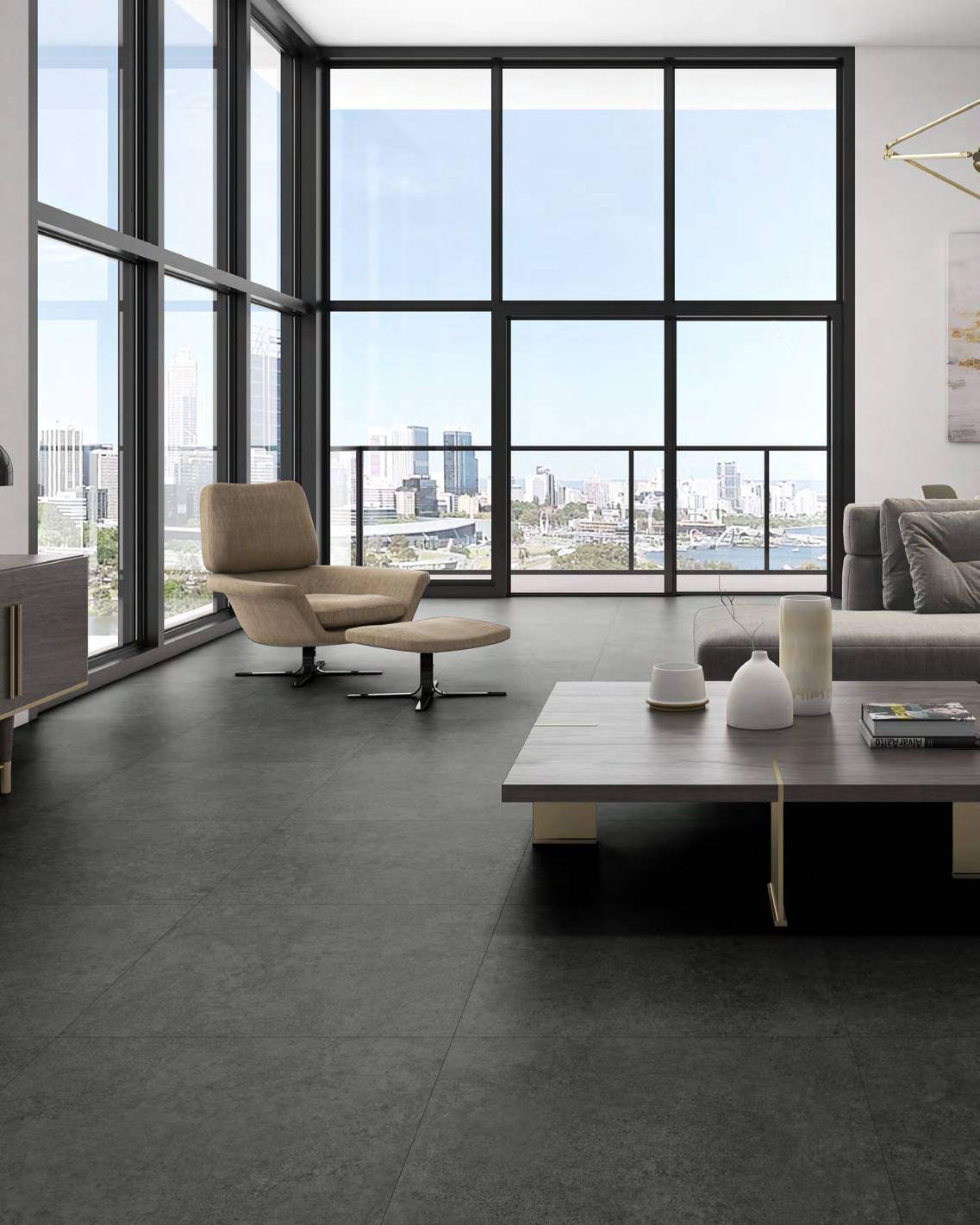 Ambiente con ITT Atrium, foto del catálogo de ITT Ceramic