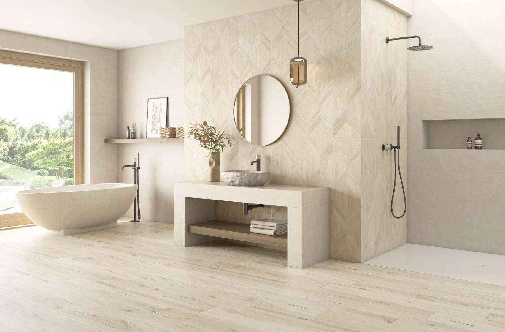Ambiente con ITT Lar, foto del catálogo de ITT Ceramic