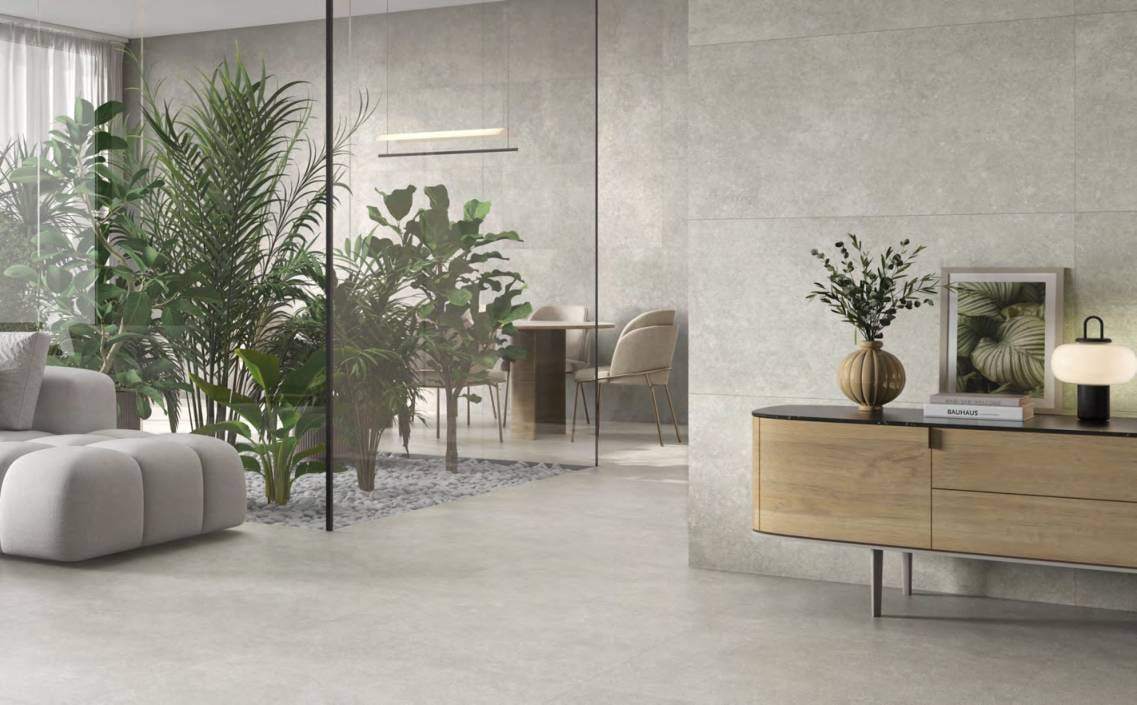 Ambiente con ITT Messina, foto del catálogo de ITT Ceramic